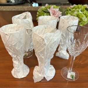 Waterford Araglin Platinum (set of 6) Wine Goblets.